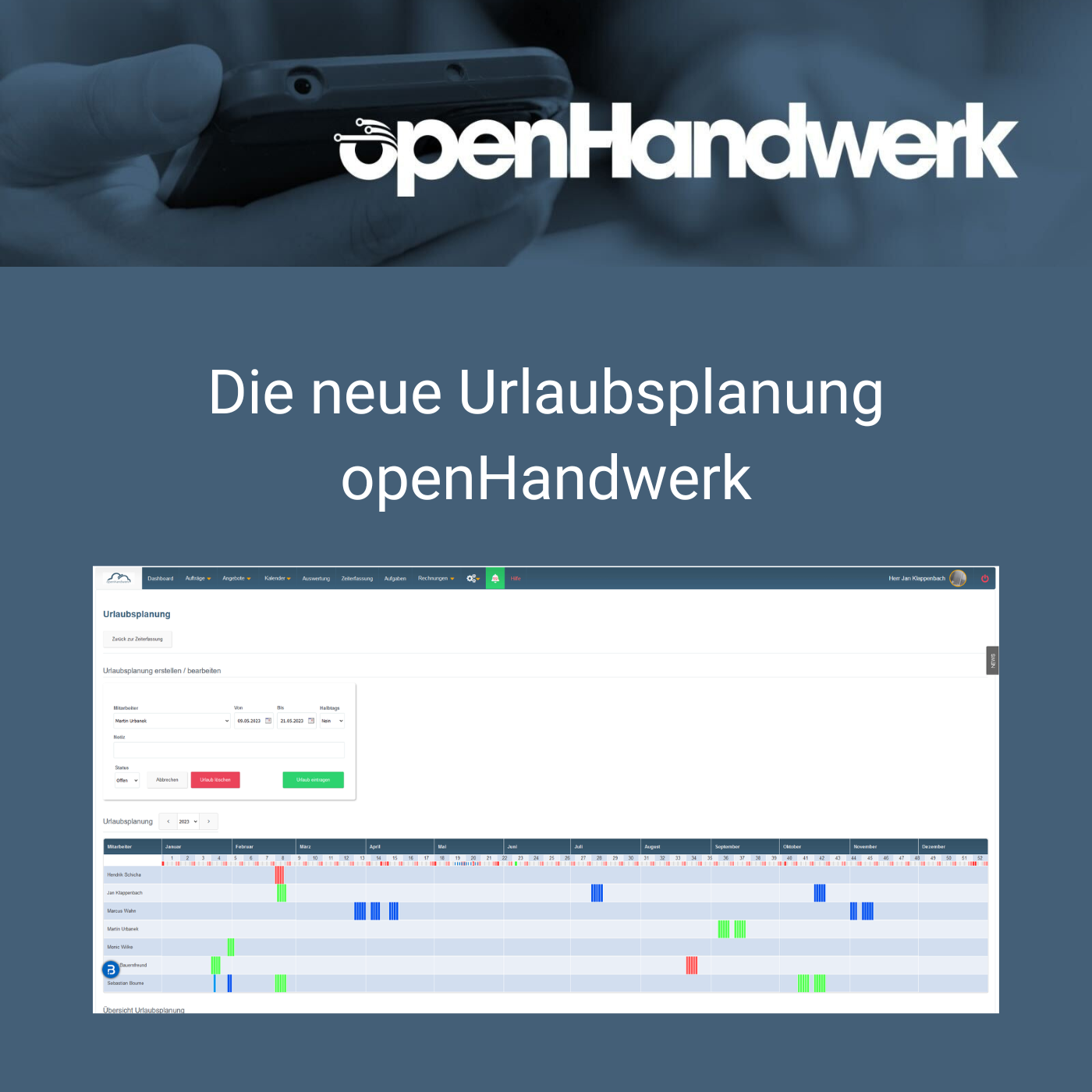 Die neue Urlaubsplanung openHandwerk